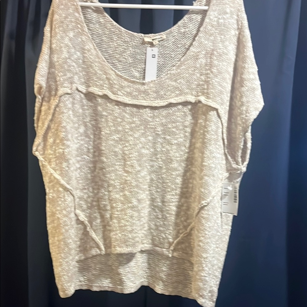 LAmade Heathered Beige V-Neck Sweater